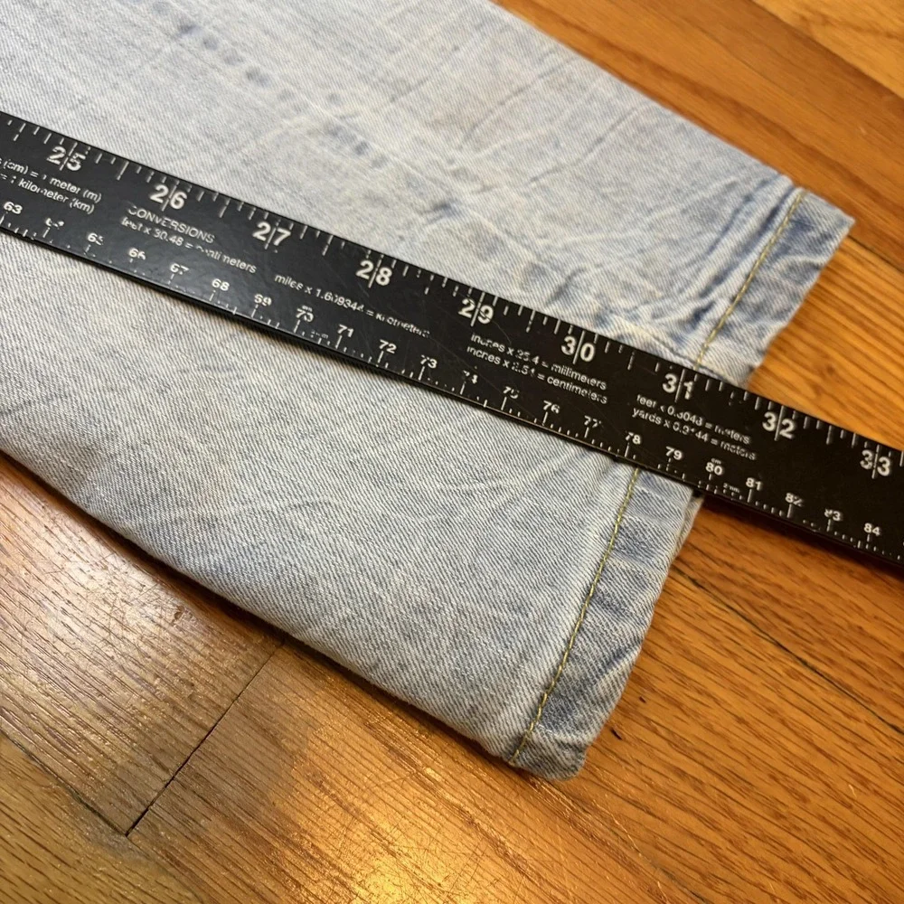 Levis 502 Jeans Mens 29x31 Light Wash Regular Taper Denim Stretch‎ Pants